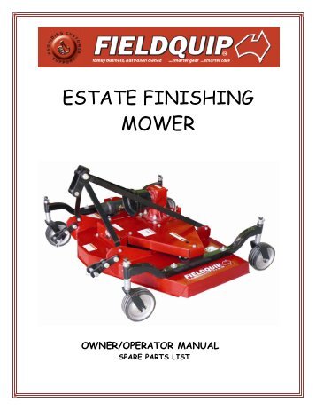 Estate Finishing Mower â 48â³, 60 - FieldQuip