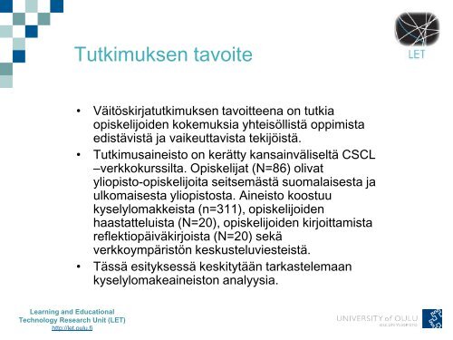 YhteisÃ¶llistÃ¤ oppimista edistÃ¤vÃ¤t ja vaikeuttavat tekijÃ¤t ... - Edutool-wiki