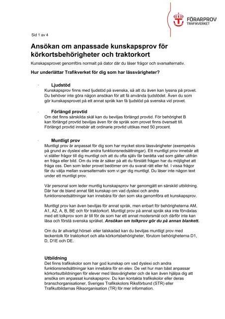 Infa R Ansa Kan Om Muntligt Prov Eller Fa Rla Ngd Provtid