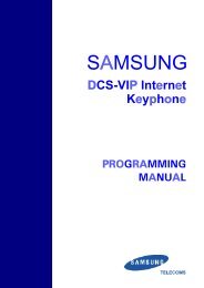 Samsung DCS VIP Programming manual - Samsung Telephone ...