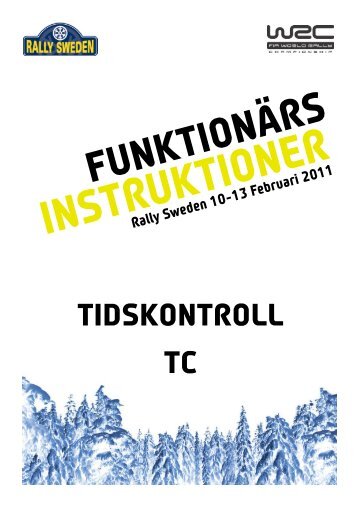 TIDSKONTROLL TC - Rally Sweden