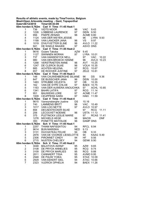 Gent, Topsporthal Date=26/12/2010 Time=2