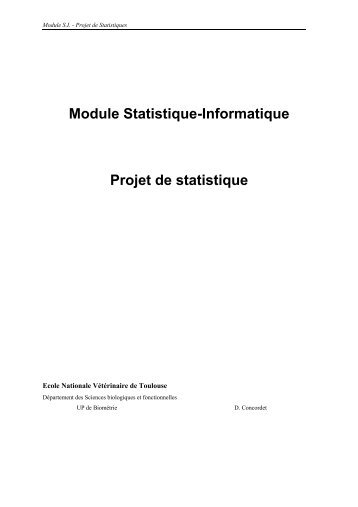 Un exemple mini projet de statistique - Biostat.envt.fr - Ecole ...