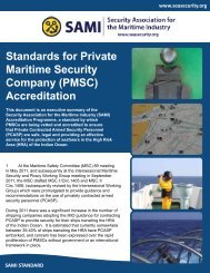 Standards for Private Maritime Security Company (PMSC ...