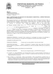 contrato publicidade PROPAGANDA - Prefeitura de Franca