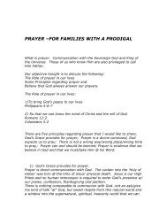 15 prayer handout - Watermark Community Church