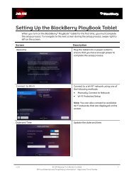 Setting Up the BlackBerry PlayBook Tablet