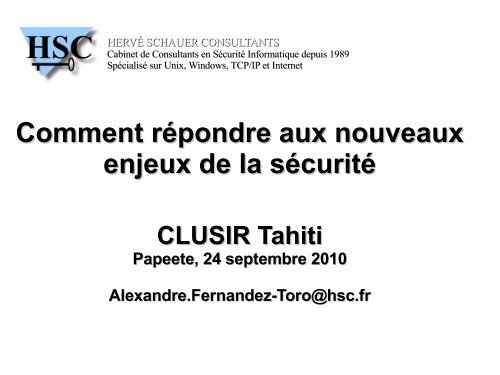 L'essentiel de l'ISO 27001 - Herve Schauer Consultants