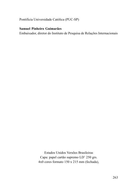 Estados Unidos: Visões Brasileiras - Funag