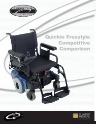 Quickie Freestyle Competitive Comparison - LifeCare Medical