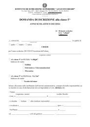 modulo iscrizione classe 5 a - IIS-Cestari-Righi