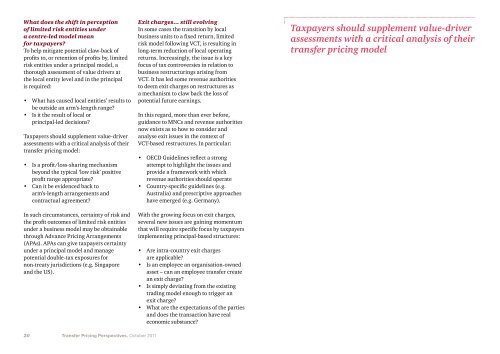 Transfer pricing perspectives: Winds of Change - PwC