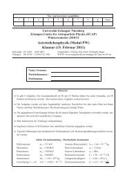 Astroteilchenphysik (Modul PW) Klausur (15. Februar 2011) - ECAP
