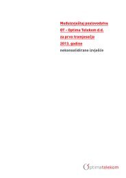 Prvi kvartal 1Q., nerevidirano, nekonsolidirano, 2013. godina.