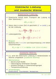 Elektrische Leistung und Joulesche Wärme - ECAP