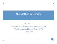 GSI Software Design - Developmental Testbed Center
