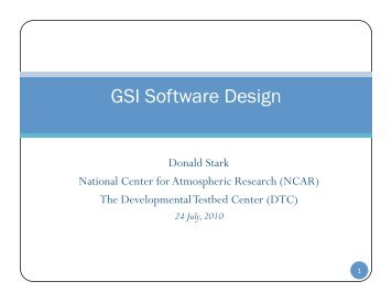 GSI Software Design - Developmental Testbed Center