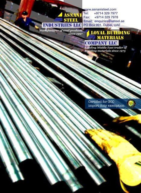 loyal building materials company llc Asnani Steel Industries llc