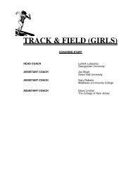 TRACK & FIELD (GIRLS) - Hunterdon Central Regional High School