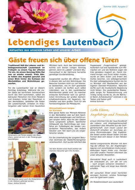 Lebendiges Lautenbach - Lebens- und Arbeitsgemeinschaften ...