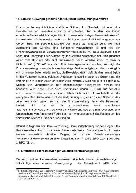 Probleme mit dem Akteneinsichtsrecht in Steuerstrafverfahren