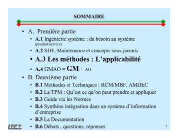 methodes et applicabilite