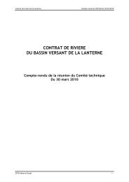 contrat de riviere du bassin versant de la lanterne - EPTB SaÃ´ne ...