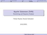Apache Subversion (SVN) - Datamining and Sequence Analysis