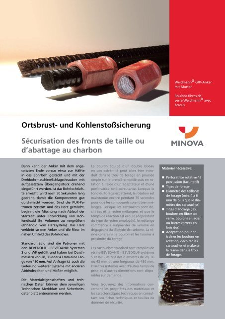 PUR-Patronen Cartouches PUR - Minova CarboTech GmbH