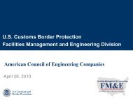 US Customs Border Protection Facilities Management - American ...