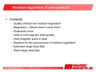 Reasons for residual magnetism on parts - Maurer Magnetic AG
