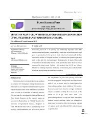 effect of plant growth regulators on seed germination of oil yielding ...