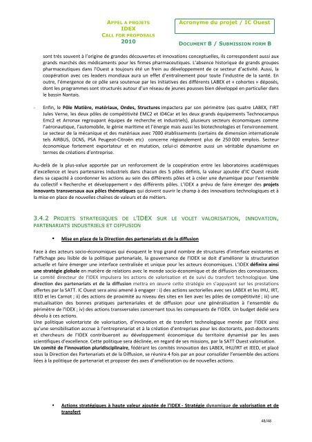 Acronyme du projet / IC Ouest IDEX 2010 1/1 Acronyme ... - L'UNAM