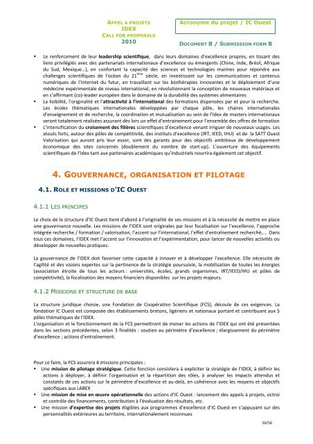 Acronyme du projet / IC Ouest IDEX 2010 1/1 Acronyme ... - L'UNAM