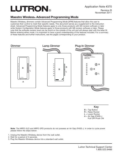 Maestro Wireless Advanced Programming Mode - LED Lighting