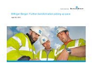 Bilfinger Berger: Further transformation picking up pace - Magazin