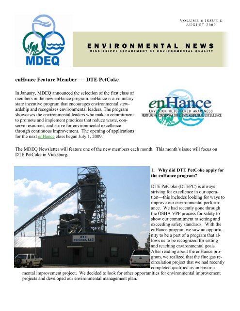 Vol. 6 Issue 8ext.pub - Mississippi Department of Environmental ...