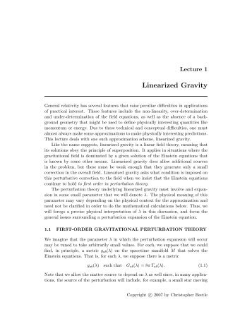 Linearized Gravity