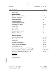 - 1 - - JANUS - - Flight and Service Manual - Table of contents Page ...
