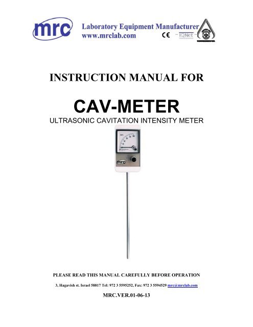 CAV-METER - MRC LABS