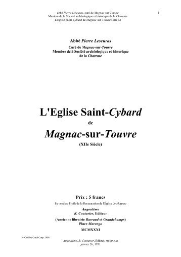 L'Eglise Saint-Cybard Magnac-sur-Touvre