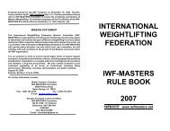 international weightlifting federation iwf-masters rule book 2007