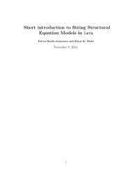 Short introduction to fitting Structural Equation Models in lava