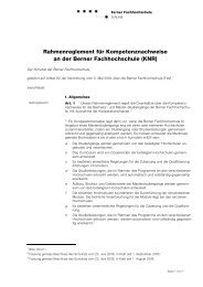 Rahmenreglement - BFH-TI - Berner Fachhochschule