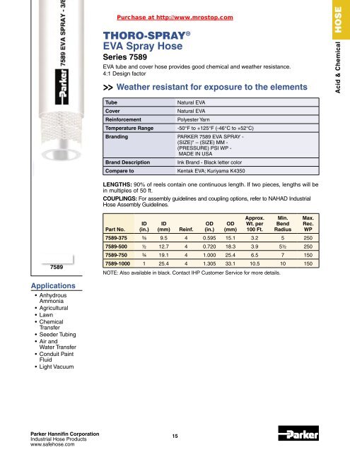 Parker Industrial Hose Catalog 4800 - MRO Stop