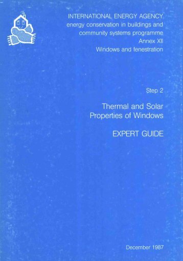 Thermal and Solar Properties of Windows - Ecbcs