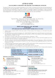 GTL Limited - Securities and Exchange Board of India