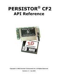 CF2 API Reference (PDF) - Persistor Instruments Inc