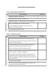 Sample Telecommuting Checklist - The Employer Alliance