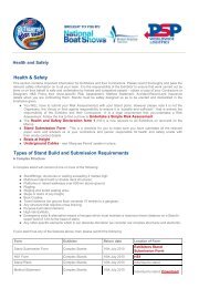 Health & Safety Types of Stand Build and Submission Requirements